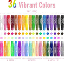 Paint Sticks for Kids 36 Colors, Quick Drying, Smooth, Non-Toxic and Washable Solid Tempera Paint Sticks with 120 PDF Coloring Pages and 30 Stickers, Toddler Art Supplies for Drawing by TinyTreasures Baby Boutique