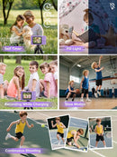 Digital Camera, Kids Camera1080P, Vlog Camera with 64GB Card, 16X Zoom Anti Shake, Card Reader, 44MP Compact Portable Small Point Shoot Digicam Gift for Kid Student Children Teen Girl Boy(Pruple) by TinyTreasures Baby Boutique