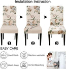 JQinHome Pattern Chair Covers for Dining Room Set of 6, High Stretch Removable Washable Parsons Chair Slipcover for Home Party Hotel Wedding Ceremony (Peony Flower,6PCS) by CozyNest Decor