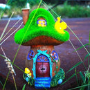 Mushroom Garden Statues,Outdoor Fairy House Figurine with Solar Powered Garden Light, Gifts for Women Mom Grandma Halloween Decor or Yard Decor (Resin) by GreenHaven Gardens