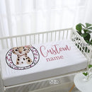 Personalized Nursery Crib Bedding Set: Custom Name Pink 5 Piece Baby Crib Sets with Leopard Design - Toddler Double Layer Blanket Set, Comfortable Crib Bed Sheets for Baby Grils by TinyTreasures Baby Boutique