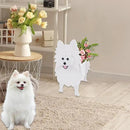 White Pomeranian Dog Planter Plant Pots,Cute Garden Dog Flower Planter,Dog Planters Birthday Gifts for Women,Office,Indoor/Outdoor Decor（9.45 * 6.65 * 12.13in） by GreenHaven Gardens