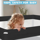 TOREVSIOR Foldable Baby Playpen with Mat, 50"×50" Collapsible Play Pen for Babies and Toddlers, Indoor & Outdoor Kids Safety Play Pen, Portable Play Yard, Foldable Baby Playpen with 50 Ocean Balls by TinyTreasures Baby Boutique