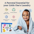 Miss Mouth's Messy Eater Laundry Detergent Sheets - Laundry Detergent, Hypoallergenic, Sensitive Skin Safe, Pediatrician and Dermatologist Tested, Fragrance Free, Travel Friendly, 120 loads by TinyTreasures Baby Boutique