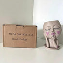 Face Flower Pots Head Planter, Cute Resin Planters for Indoor Outdoor Plants, Macetas para Plantas Unique Head Plant Pot by CozyNest Decor