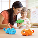 Crochet Kit for Beginners - 3 PCS Baby Chameleon Crochet Kits with Step-by-Step Video Tutorials, Beginner Crochet Kit for Adults Kids, Chameleon Crocheting Set (Orange&Blue&Green) by TinyTreasures Baby Boutique