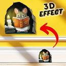 Mouse Reading Book, Wall Decor Sticker Decal, Kids Room, Classroom, Home, Bedroom, Bookcase, Book Lover, of Mice and Men, Children, Adorable, (Mouse Reading Book) by CozyNest Decor