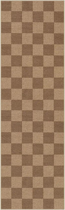 Lahome Checkered Easy Jute Kitchen Runner, 2x8 Washable Indoor Outdoor Runner Rug, Checkerboard Non Slip Non Shedding Neutral Carpet for Hallway Entryway Foyer by CozyNest Decor