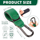 Baby Stroller Hooks Bag Hooks for Hanging Diaper Bags Multipurpose Hooks for Grocery Shopping Bags Premium Vegan Leather Pram Straps 2 Pcs (Green) by TinyTreasures Baby Boutique