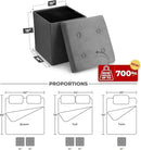 Sorbus Storage Ottoman Bench – Collapsible/Folding Bench Chest with Cover – Perfect Toy and Shoe Chest, Hope Chest, Pouffe Ottoman, Seat, Foot Rest, – Contemporary Faux Suede (Gray) by CozyNest Decor