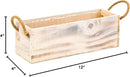 Wooden Planter Box with Handle, Rustic Whitewash, Plastic Liner l Garden Decor l Restaurant and Wedding Decorations l Table Centerpiece (12x4 w Handle Set of 4, Whitewash) by GreenHaven Gardens