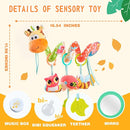 Jollybaby Crib Stroller Car Seat Toys for Baby 0-3-6-9-12 Months, Tummy Time Hanging Sensory Toys for Newborn with Music Box and Teether, Spiral Carseat Toy for Infant Boys Girls Gifts (Yellow) by TinyTreasures Baby Boutique