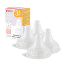 Pigeon Silicone Nipple (M) with Latch-On Line, Natural Feel, 3+ Months, 4 Counts by TinyTreasures Baby Boutique