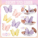 SUNBEAUTY Butterfly Party Decorations Hanging Butterfly Decorations 6Pcs Crepe Paper Garden 3D Butterflies Decor Pastel Paper Butterflies Decoration for Wedding Baby Shower Birthday Party Room Decor by CozyNest Decor