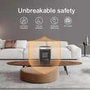 Small Portable Space Heater for Indoor Use - with 70°Rotating Feature, JIBUFI 1500W PTC Electric Heater, Rapid and Safe Heating, Remote Control, 1-12 Hr Timer for Bedroom, Office by CozyNest Decor
