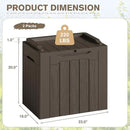 JUMMICO 31 Gallon Resin Deck Box Waterproof Indoor Outdoor Storage Boxes for Patio Furniture Cushions and Garden Tools (Brown, 31gallon-2 Packs) by CozyNest Decor