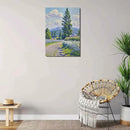 Countryside wildflowers landscape canvas poster natural plant flower artwork retro pastoral flower path suitable for farmhouse decoration by CozyNest Decor