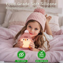 Penguin Silicone Night Light, Cute Pink Penguin Lamp with Knitted Hat, Soft Nursery Nightlight, USB Rechargeable/Dimmable,LED Squishy Novelty Animal Bedside Lamp,Funny Gifts for Kids/Girls by TinyTreasures Baby Boutique