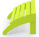 WestinTrends Outdoor Ottoman, Patio Adirondack Ottoman Foot Rest, All Weather Poly Lumber Folding Foot Stool for Adirondack Chair, Widely Used for Outside Porch Pool Lawn Backyard, Lime by CozyNest Decor