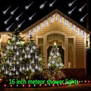Aokudoni Christmas Lights Outdoor, Upgraded 16 inch /40cm Meteor Shower Lights 8 Tube Falling Rain Light Icicle String Lights for Xmas Tree New Year Party Wedding Decorations, UL Plug, White by GreenHaven Gardens