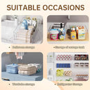 Clear Fridge Organizer, Refrigerator Organizer Bins with Handle, Freezer, Kitchen Cabinet, Pantry Organization, BPA Free Fridge Organizers (12.4 inch 8 Pack) by CozyNest Decor