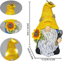 Garden Gnomes Outdoor Decor Solar Gnomes Statues with Butterfly Bee Sunflower Led Lighted Dwarf Outside Decorations for Yard Patio Lawn Ornaments Gifts for Women Mom by CozyNest Decor