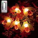 Remote Bee String Lights, 19.5Ft 40 Led Bee Shape Fairy String Lights Battery Operated String Lights for Garden, Patio, Lawn Decoration with Remote Control(Warm White) by GreenHaven Gardens