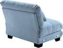 Armless Sofa W/1 Pillow - Blue by CozyNest Decor