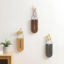 Wood Wall Planter Indoor, Propagation Station, Wooden Hanging Vase for Dried Flowers, Wall Plant Holder, Boho Wall Décor for Living Room U Rainbow Shape (Set of 3) by GreenHaven Gardens
