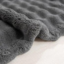 YUSOKI Luxury 3D Bubble Throw Blanket 3.1lb,All Ages,Home Decoration, (Grey,60 * 80inches) by CozyNest Decor