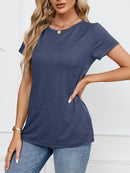 Soft Short Sleeve Shirts for Women, Crew Neck T Shirts for Women Loose Fitting Lightweight Top Basic Tee Shirt by TinyTreasures Baby Boutique