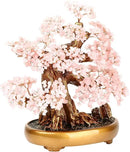 Feng Shui Money Tree Large Crystal Quartz Lucky Tree Gem Tree for Office Home Feng Shui Decoration for Wealth/Fortune and Luck (Rose Quartz) by GreenHaven Gardens