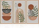 IARTTOP Large Boho Wood Wall Art Framed 16x32 Inch Mid century Modern Wooden Wall Decor Abstract Bohemian Minimalist Art Decor for Bedroom Living Room Office Set of 3 by CozyNest Decor