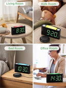 Extra Loud Vibrating Alarm Clock with Bed Shaker for Heavy Sleeper Deaf Hard of Hearing, Large LED Display Digital Clock for Bedroom,Dimmer,Night Light,USB Phone Charger,Battery Backup,Senior Teen Kid by TinyTreasures Baby Boutique
