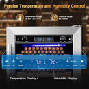 Electric Cigar Humidor, 15 Inch Upgraded Large Capacity Humidor Cabinet with Powerful Compressor, Digital LED Screen, Safety Lock, Smart Humidity & Temp Control, Gifts for Men by CozyNest Decor