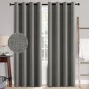 MIULEE Linen Texture Curtains for Bedroom Solid 100% Blackout Thermal Insulated Dark Grey Curtains Grommet Room Darkening Curtains/Draperies Luxury Decor for Living Room Nursery 52x72 Inch (2 Panels) by TinyTreasures Baby Boutique