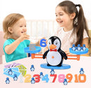 BAKAM Penguin Balance Scale Number Counting Blocks Games for Kids Ages 3-5, Montessori Math Games for Kids 5-7, Preschool Kindergarten Learning Activities, STEM Educational Toys for 3+ Year Old by TinyTreasures Baby Boutique