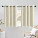 NICETOWN Short Window Curtains for Kitchen, Grommet Sunlight Reducing Solid Vertical Curtains & Drapes for Cafe & Home Office, Beige, 2 Panels, W52 x L36 by TinyTreasures Baby Boutique