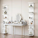 Versatile 7 Tier Shelf Unit 6.4Ft Lack Wall Shelf Unit with LED Floating Wall Shelf Unit Wall Mount Vertical Shelving for Storage Space Saving Organizer for Bedroom Living Room Office Display Decor by CozyNest Decor