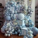 130pcs Dusty Blue Balloons Different Sizes 18" 12" 10" 5" Slate Blue Balloons for Boys Girls Baby Shower Wedding Anniversary Graduation Engagements Birthday Party Decorations by CozyNest Decor