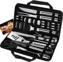 POLIGO 29 PCS BBQ Grill Accessories Stainless Steel BBQ Tools Grilling Tools Set with Storage Bag for Fathers Day Dads Birthday Presents - Camping Grill Utensils Set Ideal Grilling Gifts for Men Women by GreenHaven Gardens