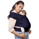 Boba Baby Wrap Carrier – Original Baby Sling Carrier for Newborns (7–35 lbs), Soft, Secure, Hands-Free & Ergonomic, Ideal for Comfortable Bonding, New Parents (Navy Blue) by TinyTreasures Baby Boutique