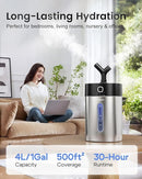 Feekaa Stainless Steel Humidifier Easy Clean, 1Gal/4L Cool Mist Humidifiers for Bedroom, Dishwasher Safe Humidifier Large Room, Humidifiers for Bedroom Baby Nursery Living Room Office, Black by TinyTreasures Baby Boutique