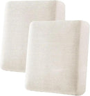 H.VERSAILTEX Super Stretch Individual Seat Cushion Covers Sofa Covers Couch Cushion Covers Slipcover Sets Thick Jacquard Textured Twill Fabric (2 Piece Medium Sofa Cushion Covers, Ivory) by CozyNest Decor