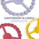 3 Pack Baby Teething Toys 3-6 Months, Silicone Ring Teethers for Babies 6-12 Months, Freezer Safe Chew Toy with Textured Grip for Boys Girls Teething Relief, Infant Easter Gift (Lavender Yellow Red) by TinyTreasures Baby Boutique