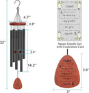 Memgift Memorial Wind Chime for Loss of Husband - Solid Beech Wood Sympathy Gift - Bereavement Wind Chime for Loved One - Outdoor Remembrance for Garden & Patio 32 Inch by CozyNest Decor