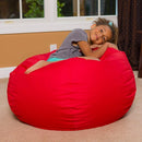 Posh Creations Bean Bag Chair for Kids, Teens, and Adults Includes Removable and Machine Washable Cover, Solid Red, 38in - Large by TinyTreasures Baby Boutique