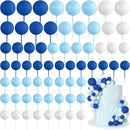 75 Pieces Cake Balls Topper Decorations Foam Cupcake Topper Mini Balloon Cake Topper Balls Cake Picks for Cake Deco Birthday Party Wedding（Royal Blue, Light Blue, White） by TinyTreasures Baby Boutique