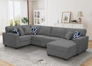 L Lengend Vansen Modular Sectional Sofa U Shaped Couch with Ottoman Modern Reversible Corner Sectional Couch for Living Room (Dark Grey, U Shaped Sofa-1) by CozyNest Decor