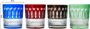 Crystal Italian Multicolor Design Cups -Set of 4